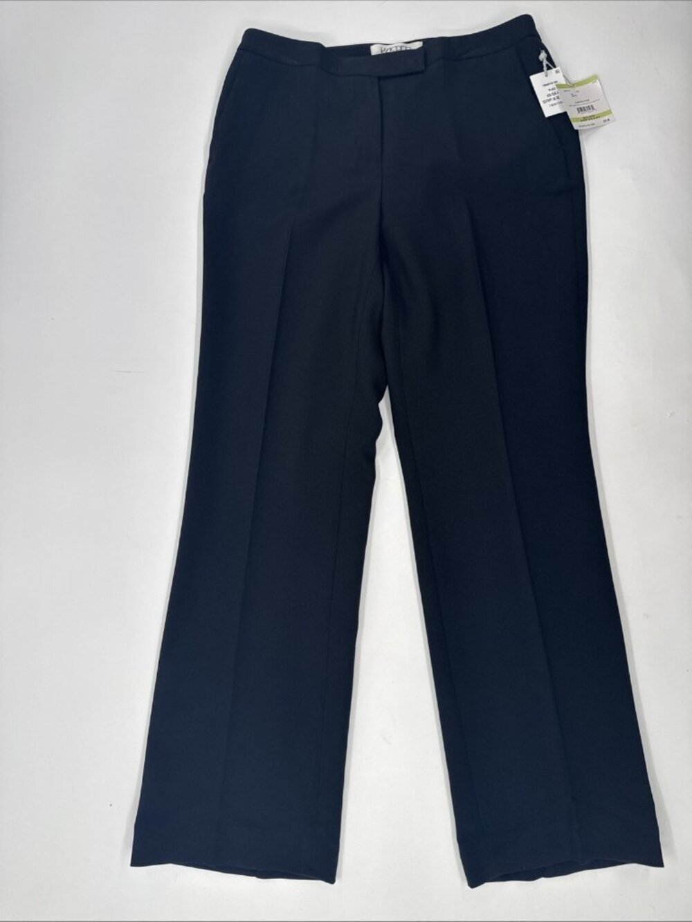Kasper Dress Pants Womens 4P Black Straight Trouser Career Mid Stretch 30x29 NEW
